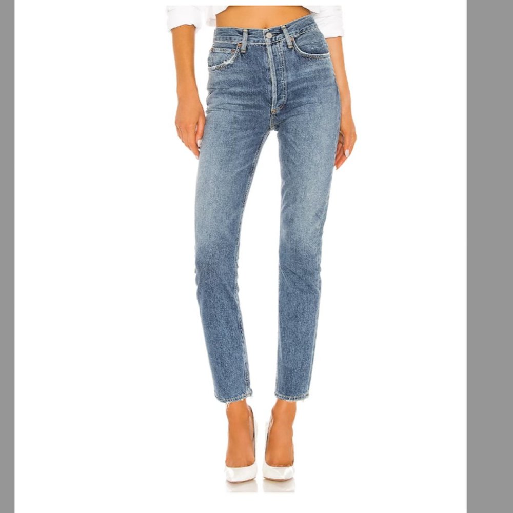 Agolde Riley High Rise Straight Crop Jean